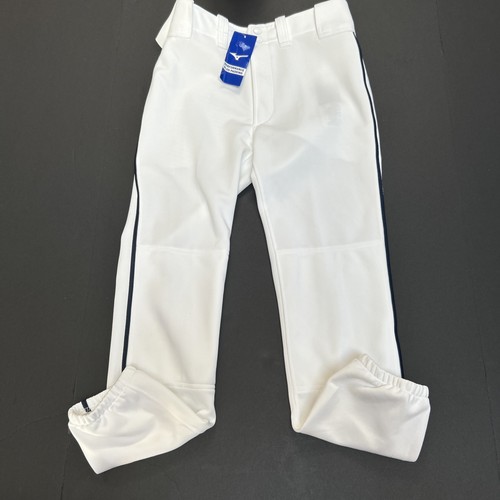 NEU Mizuno Jugend XL Baseball Hose Performance Plus weiß mit royalblauen Paspeln - Bild 1 von 6