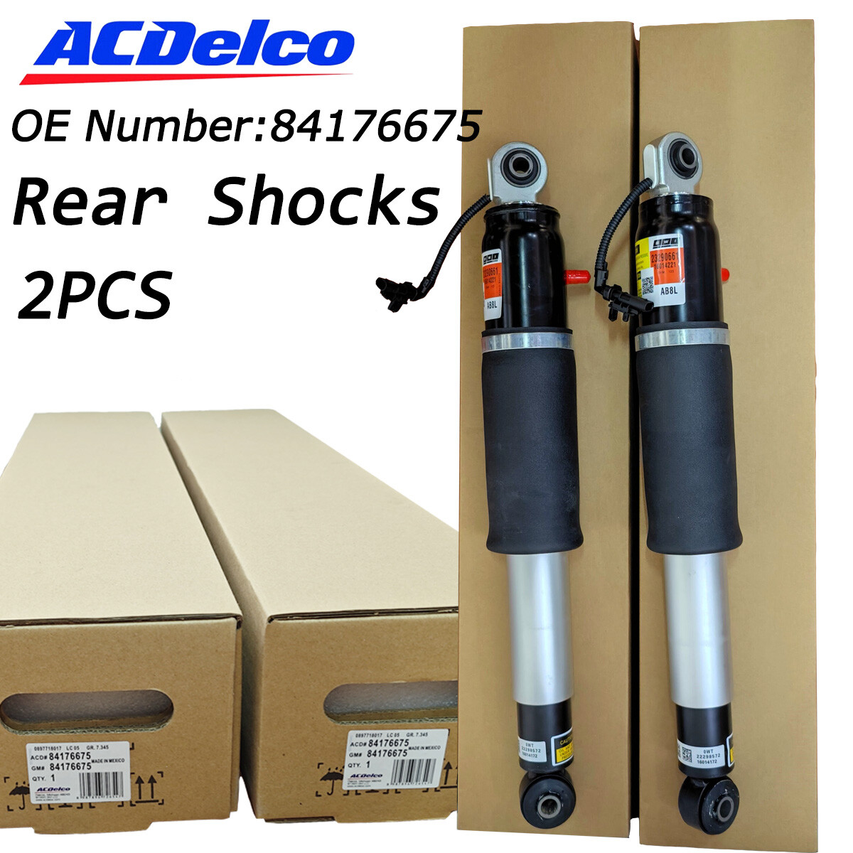 OEM 2X Rear Air Shock Absorbers 84176675 For Escalade Suburban Tahoe Yukon 15-20