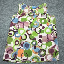 Simply Vera Vera Wang Women's M Abstract Circles Print Sleeveless Blouse
