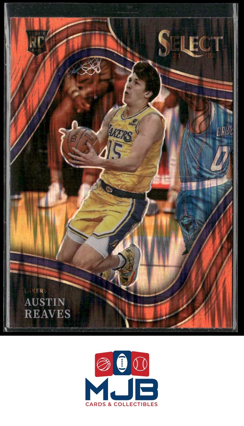 2021-22 Panini Select Austin Reaves Orange Flash Prizms Rookie #248 Lakers