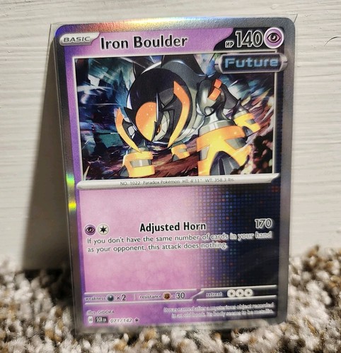 Iron Boulder 71/142 Rare Stellar Crown Pokemon Holo Near Mint