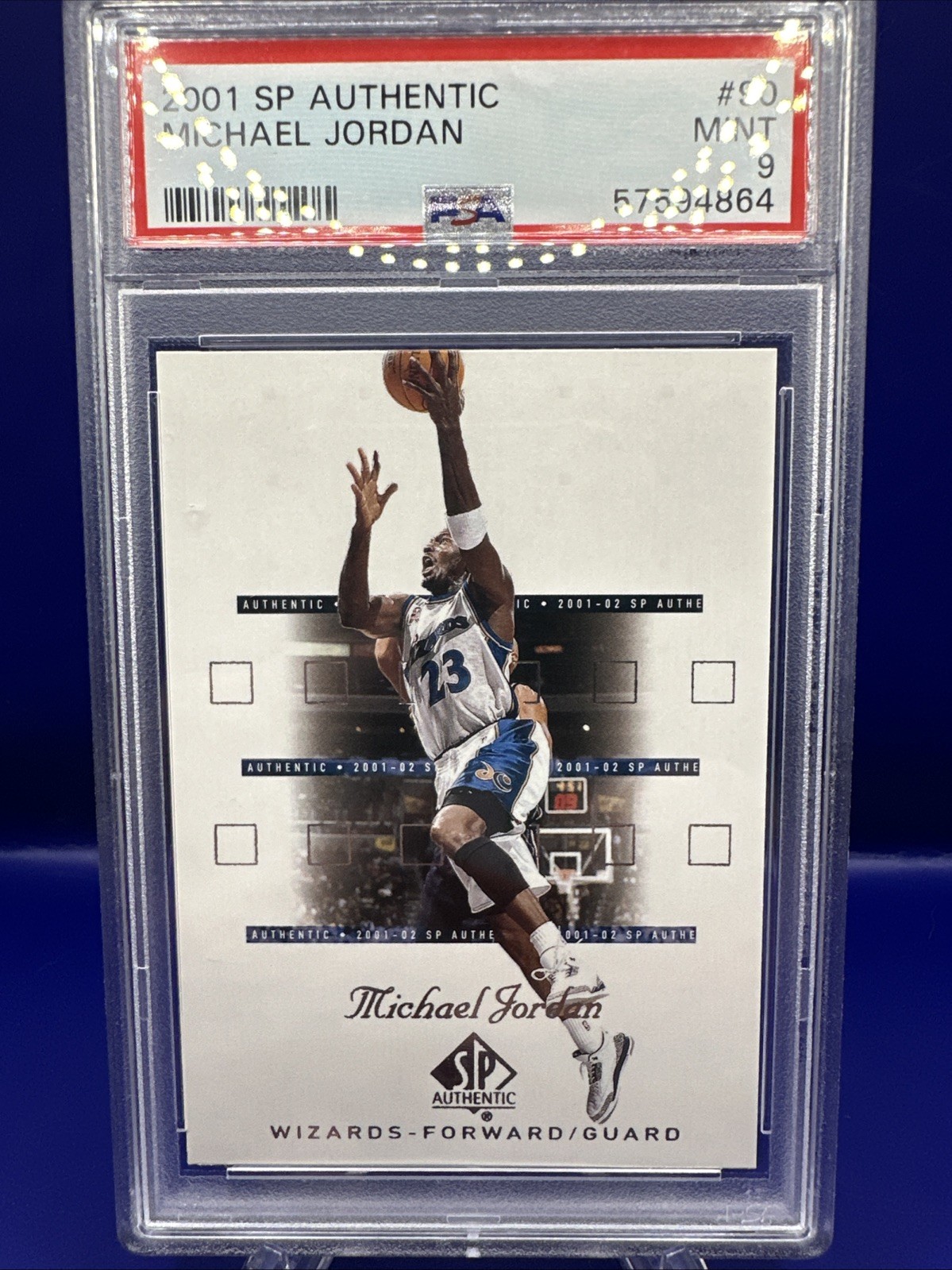 2001 SP Authentic Michael Jordan #90 PSA 9 MINT Wizards Bulls HOF GOAT