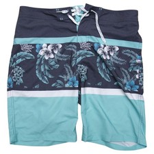 Goodfellow Swim Trunks Mens W34 Blue Floral Board Shorts Surf Beach