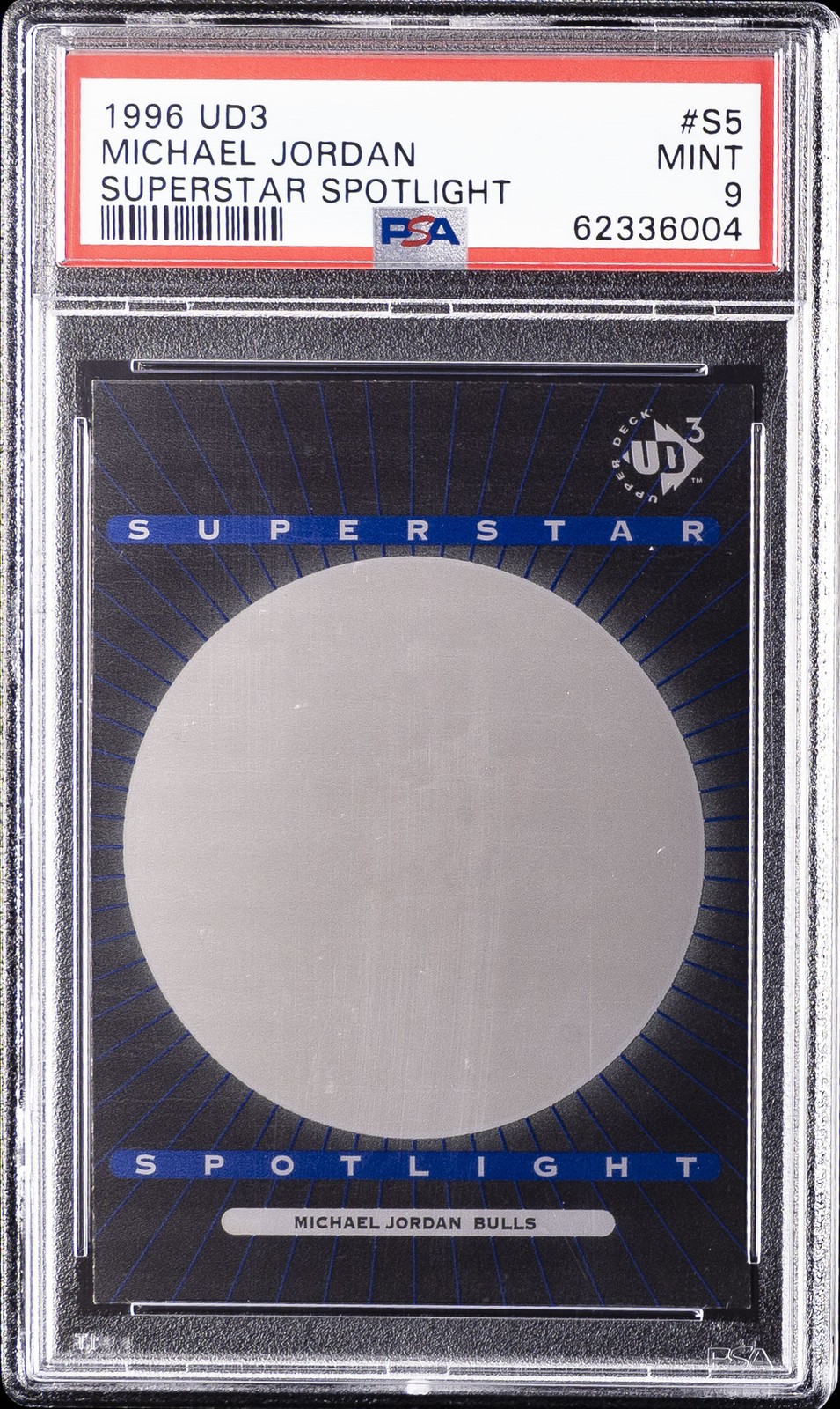 1996 UD3 SUPERSTAR SPOTLIGHT #S5 MICHAEL JORDAN PSA 9