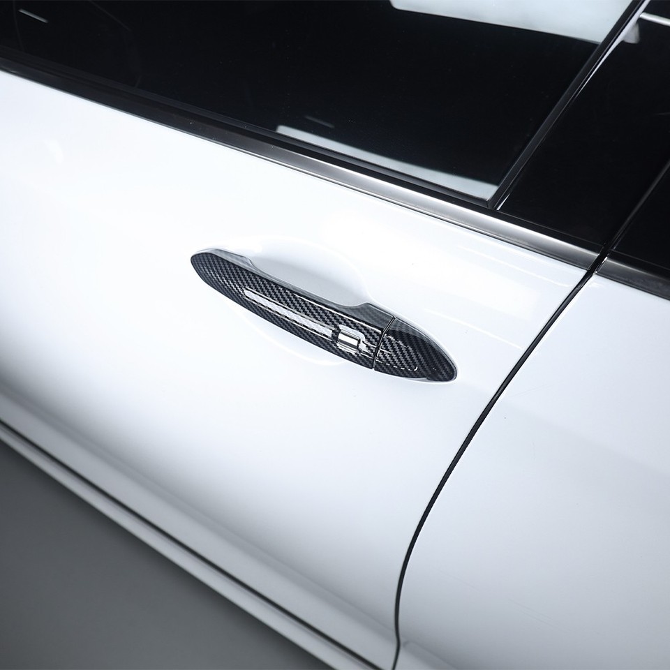 Para KIA Optima K5 2020 - 2024 2025 Cubierta de manija de puerta de coche de fibra de carbono