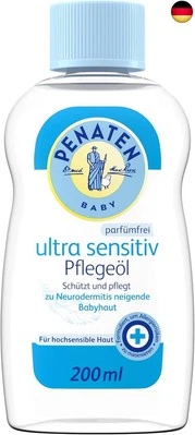BESUCHE DEN PENATEN-STORE Penaten Ultra Sensitiv Pflegeöl (200 ml), schützendes Baby Massageöl & pf