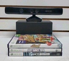 Xbox 360 Kinect Sensor Bar Bundle w/Games - Tested  Works - Lot 12 READ 