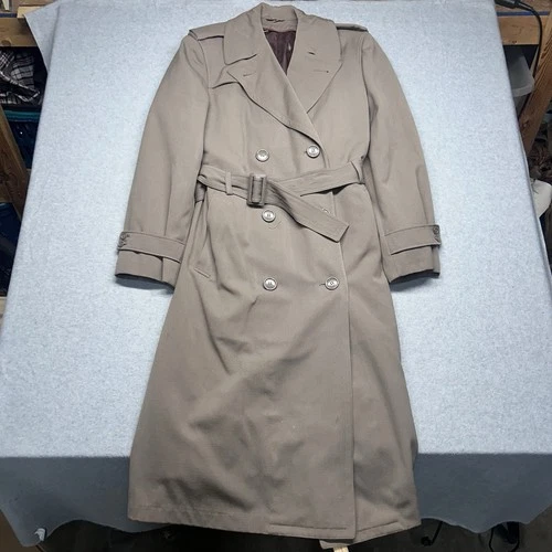 Vintage Regulation Army Overcoat Wool Uniform 38 Military (Vietnam Era)