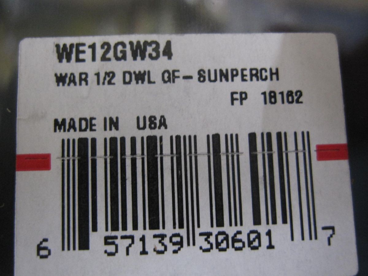 War Eagle Gold Frame Double Willow Spinnerbait 1/2oz #34 Sunperch New Piano - Image 2