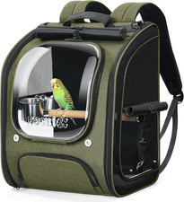 Bird Backpack Carrier for Small Birds,Cockatiel,Parrot,Bird Carrier with Standin