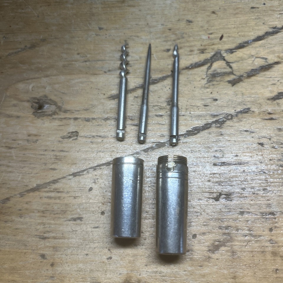 A German-made vintage multi-tool set with drill, punch, and tap — the kind of precision pocket kit that makes a machinist's heart skip a beat.