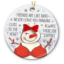 Friendship Christmas Ornaments 2025, Funny Friends Gifts for Hanging 17