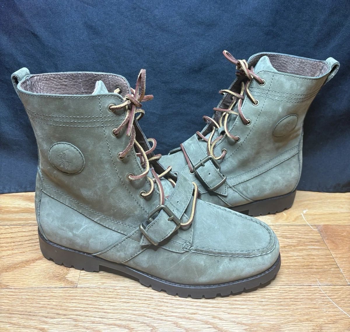 Polo Ralph Lauren Mens Olive Green Chukka Boots with Faux Shearling Size 8.5 Polo Ralph Lauren M Green Boots for Men for Sale | Shop New  main image 3