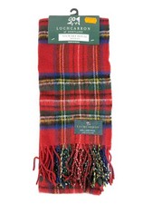 Lochcarron Stewart Royal Modern Tartan Scarf Lambswool Made in Scotland NWT New