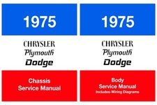 1975 Plymouth Chrysler Dodge Chassis Body Service Manual Set 1975 Plymouth Chrysler Dodge Chassis Body Service Manual Set
