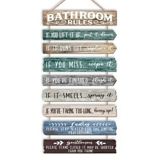 Bathroom Wall Decor Funny Bathroom Signs Bathroom Rules Pictures Wall Art Dec...