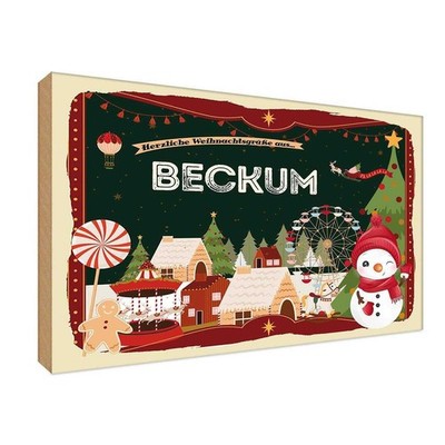 Holzschild 20x30 cm Weihnachten aus BECKUM Deko Geschenk Holz Schild