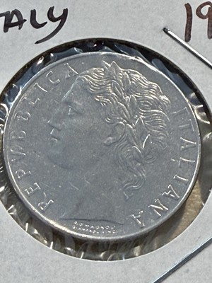 Repvbblica Italiana L.100 1977R Italian Italy Coin, Coin Looks Uncirculated