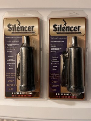 TWO ORIGINAL COUGH SILENCERS ARCHERY BOW/RIFLE HUNTING NOISE REDUCTION AID BLACK