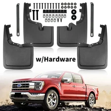 Set Of 4pcs For Ford F150 2021-2025 Splash Guards Mudguards Mud Flaps Front&Rear