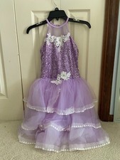 Curtain Call Costumes purple sequin ballet tutu child extra large