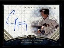 CHRISTIAN ARROYO 2018 TOPPS TIER ONE TALENT AUTOGRAPH AUTO #093/295 AJ8656