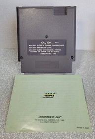 Adventures of Lolo NES gioco Nintendo vintage con manuale testato e funzionante pulito