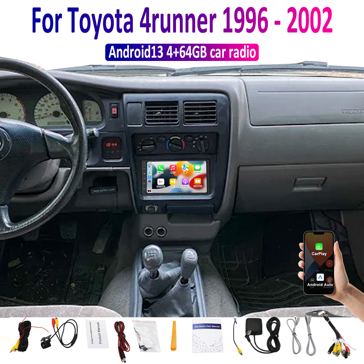 7'' Wireless CarPlay Android auto radio Head unit For Toyota 7'' Wireless CarPlay Android auto radio Head unit For Toyota
