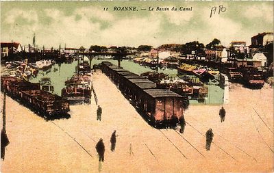 CPA ROANNE Le Bassin du Canal (339138) | eBay