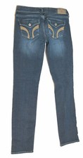 Hollister Jeans Pants Bottoms Women's Junior Size 3 W 26 Cotton Blend Blue Denim