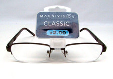 MAGNIVISION Classic Tortoise Brown Reading Glasses CARSON BRN 2.00 53/19-140