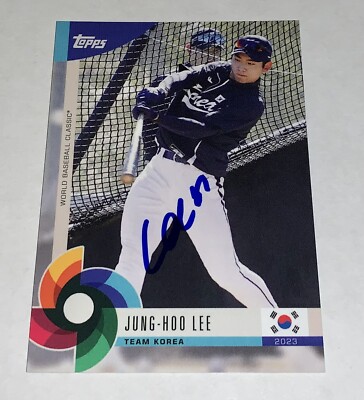 JSA Jung Hoo Lee SIGNED 2023 Topps Now WBC Global Stars Card Auto #38 SF Giants