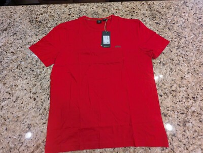 mens shirt hugo boss jersey Boss Men's Regular-fit T-shirt Medium Red