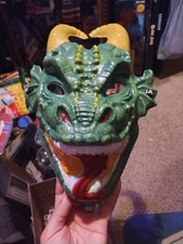 Monster Jam Green Dragon Mask Plastic Halloween Costume Feld Motorsports 2022