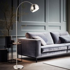 Lampe Sur Pied Lampe De Salon Lampe Arc 1 Flamme Argent H 150 Cm