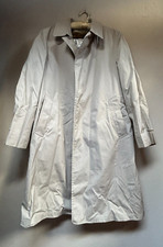 Vintage London Fog Maincoats Trench Coat Faux Fur Liner Mens Size 40 Reg Khaki