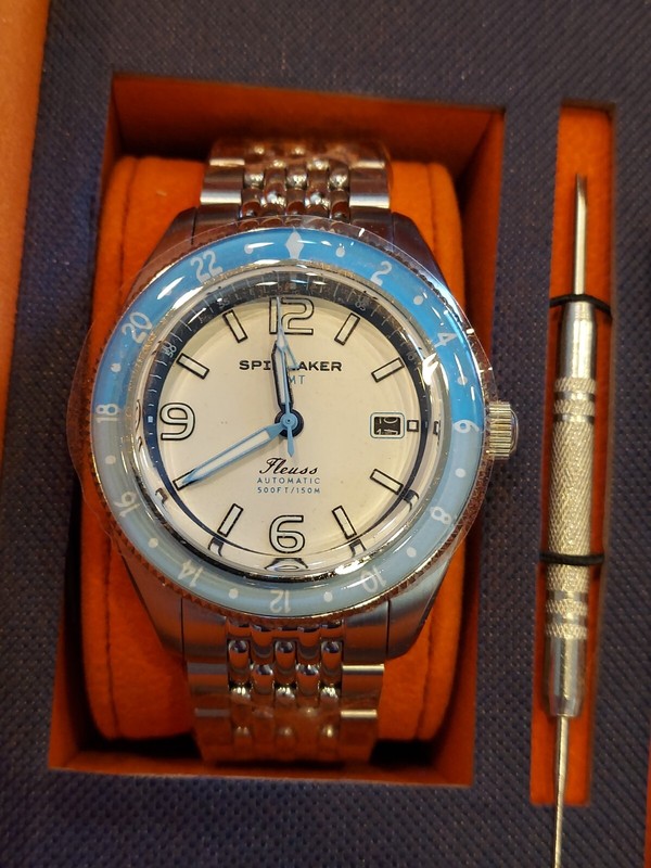 Spinnaker Fluess GMT Sapphire Automatic White Dial Men's Watch SP-5120-22