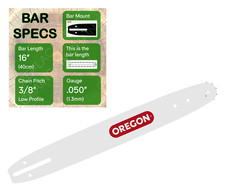16" OREGON Single Rivet Guide Bar 3/8" x .050" (1.3mm) - 160SDEA041