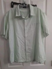 Coofandy Men's Cotton Linen Button Down Shirt Mint Green Size 2XL