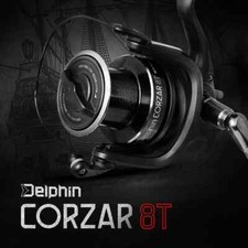 Moulinet de Canne à Pêche pour Carpes Noir Reel - Delphin CORZAR 8T - Billes 6+1