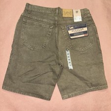 Vintage 1990  s Lee Regular Jean Shorts, Green Deadstock NWT, Size 33