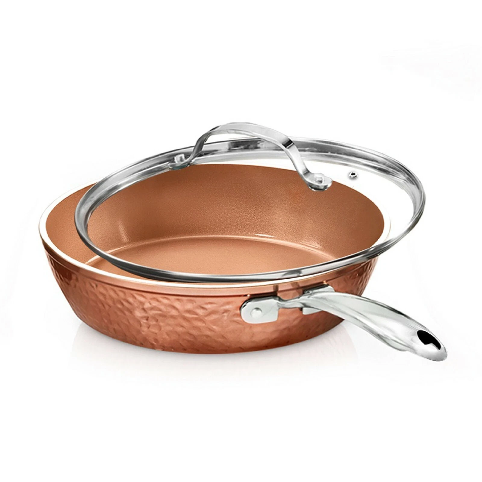 Gotham Steel 12” Hammered Copper Titanium Ultra Nonstick Fry Pan with Lid
Opens in a new window or t