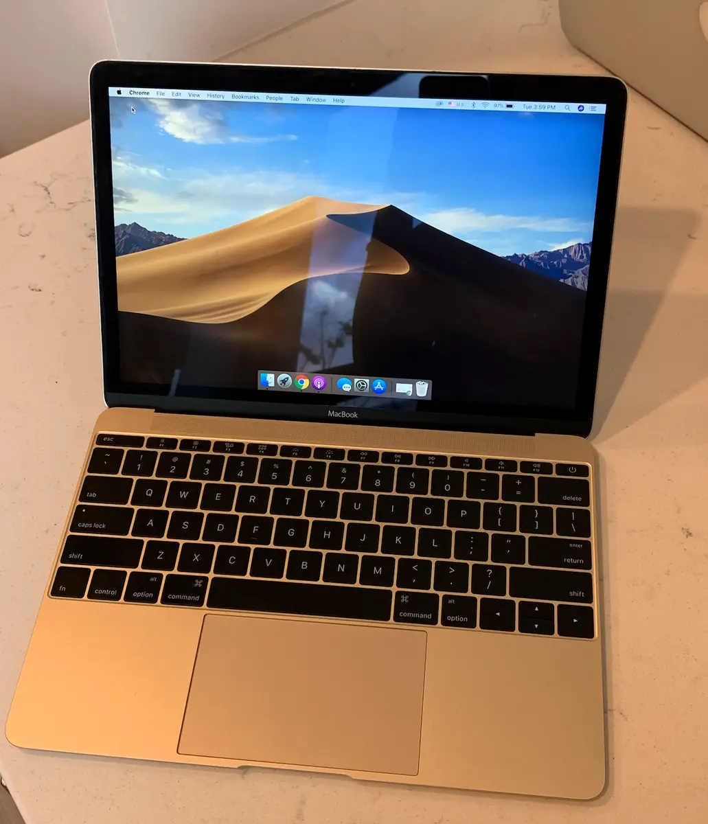 Apple MacBook Retina 12inch Gold 256 GB Used/Good 1.1 GHz DualCore Intel  Core m3