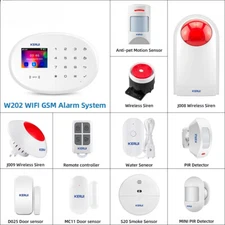 WIFI GSM Alarm System APP Remote Control with Motion Sensor Detector Door Sensor
