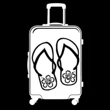 Vacation Beach Flip Flops Vinyl Decal Car Truck Window Tumbler Laptop Tablet