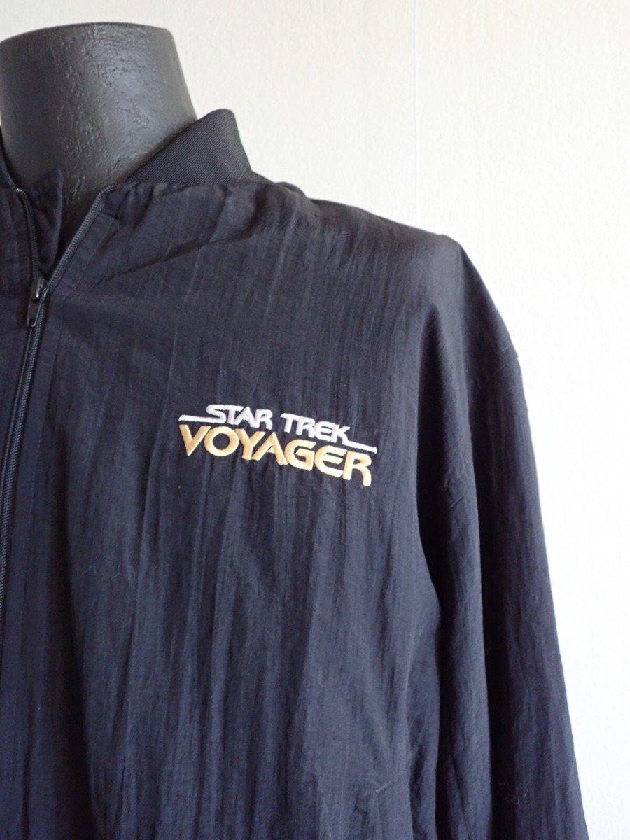 STAR TREKスカジャン XLサイズ Vintage 90's Star Trek Voyager Embroidered Crew Jacket Sz
