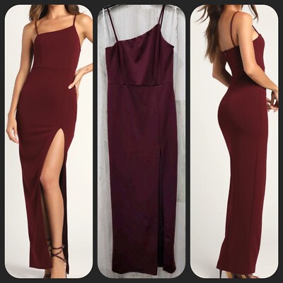 LULUS In My Love Burgundy Sleeveless Maxi Dress**Stretch Size XL**NWOT**