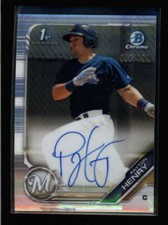 PAYTON HENRY 2019 BOWMAN CHROME ROOKIE REFRACTOR AUTOGRAPH AUTO #350/499 AX5034