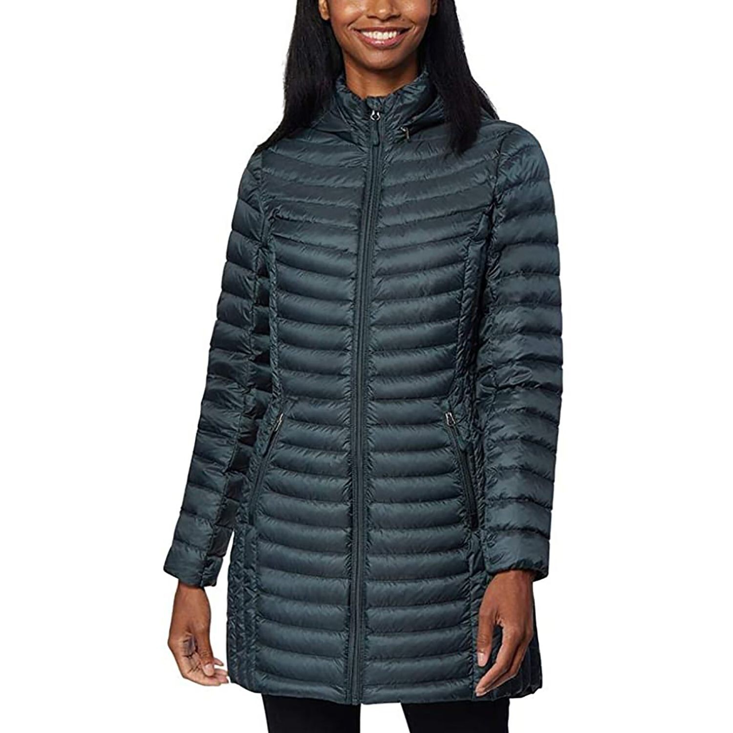 32 DEGREES WOMEN'S ULTRA-LIGHT PACKABLE DOWN 3/4 Coat. Color: Darkest  Spruce XXL | eBay