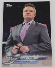 Greg Hamilton WWE Wrestling Trading Card Topps Superstar Raw Announcer #35